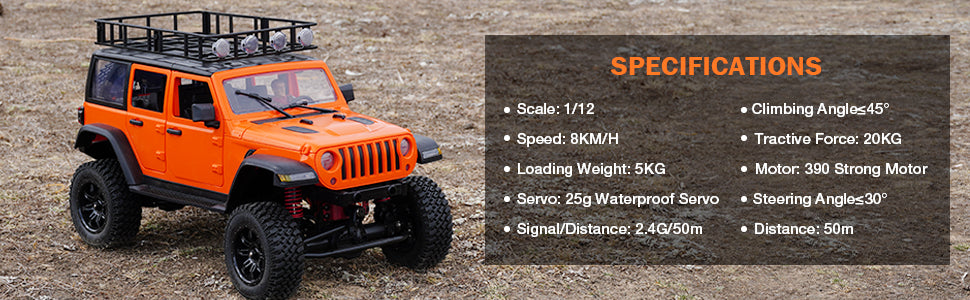 MN128 1:12 4WD Off Road Brushed RC Rock Crawler