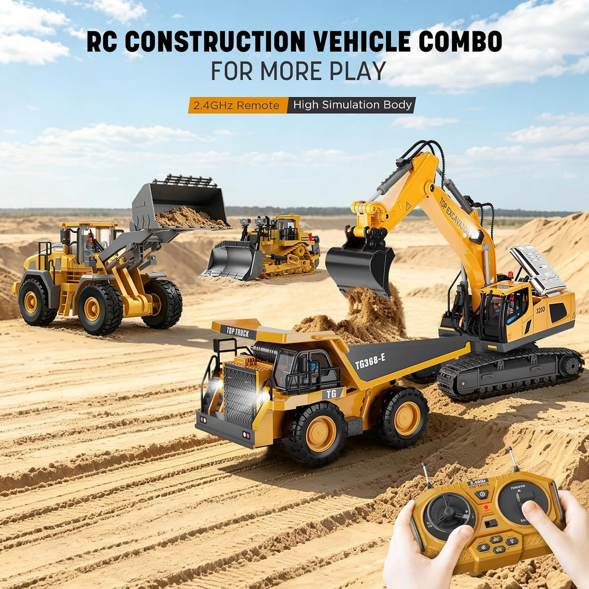 1:20 ABS Plastic RC Bulldozer