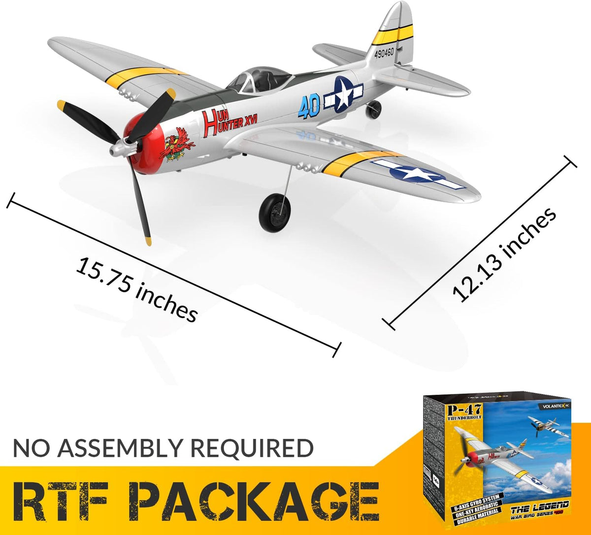 VOLANTEXRC P-47 Thunderbolt 4 Channel RC Airplane