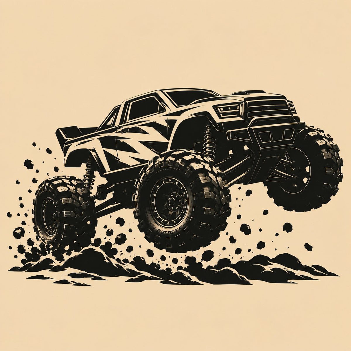 Illustration of an RC basher truck