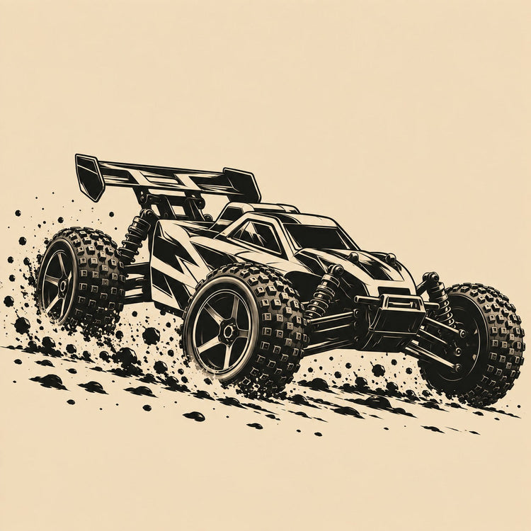 Illustration of an RC buggy