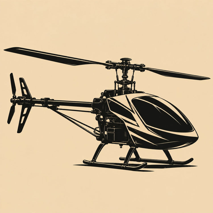 Illustration of a remote control helicopter