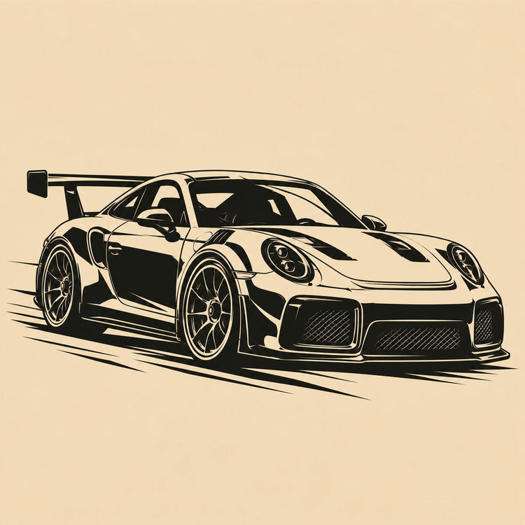 Illustration of an on-road RC car