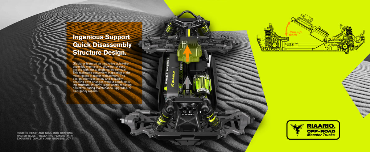 Rlaarlo Gladiator ROG1 1:14 Brushless 4WD High Speed RC Monster Truck