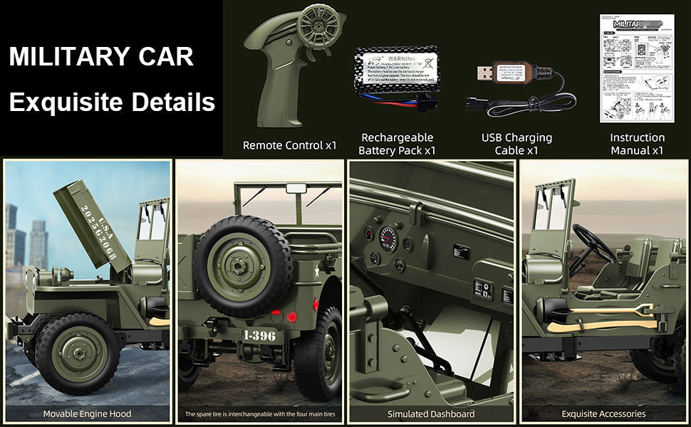 C8815 1:10 4WD Military RC Rock Crawler