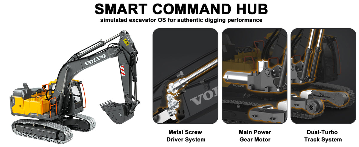 DOUBLE E Volvo EC160E 1:14 Full Metal RC Excavator