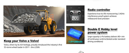 DOUBLE E Volvo L260H 1:16 Alloy 4WD RC Wheel Loader