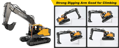 Double E Volvo 1:16 3 in 1 Attachment Remote Control Excavator