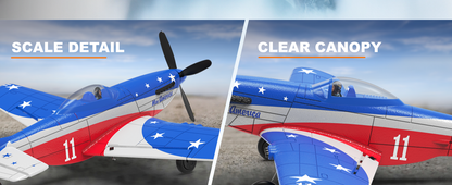 VOLANTEXRC P51 Mustang 4 Channel RC Airplane