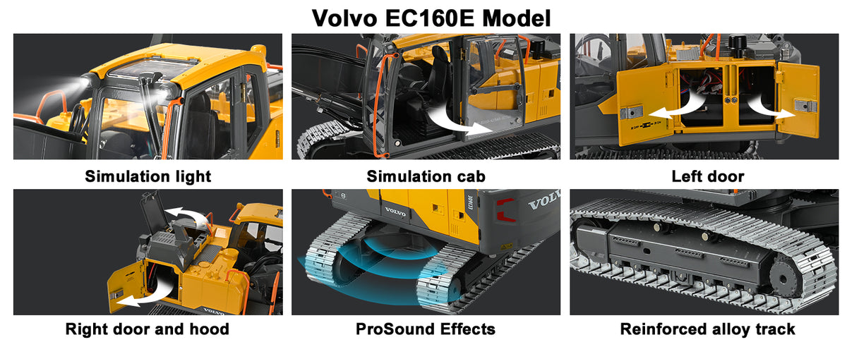 DOUBLE E Volvo EC160E 1:14 Full Metal RC Excavator