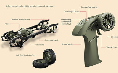 C8815 1:10 4WD Military RC Rock Crawler
