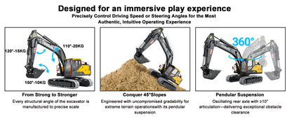 DOUBLE E Volvo EC160E 1:14 Full Metal RC Excavator