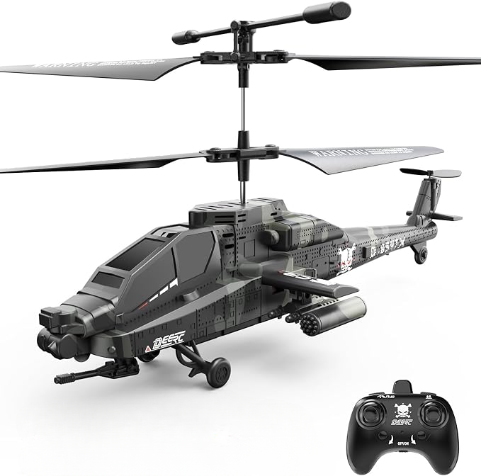DEERC RC Helicopter With LED Lights And Altitude Hold