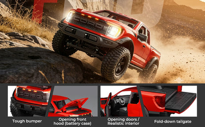 F150 1:12 4WD Off-Road RC Pickup Truck with LED Lights