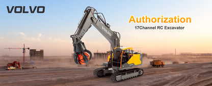 Double E Volvo 1:16 3 in 1 Attachment Remote Control Excavator