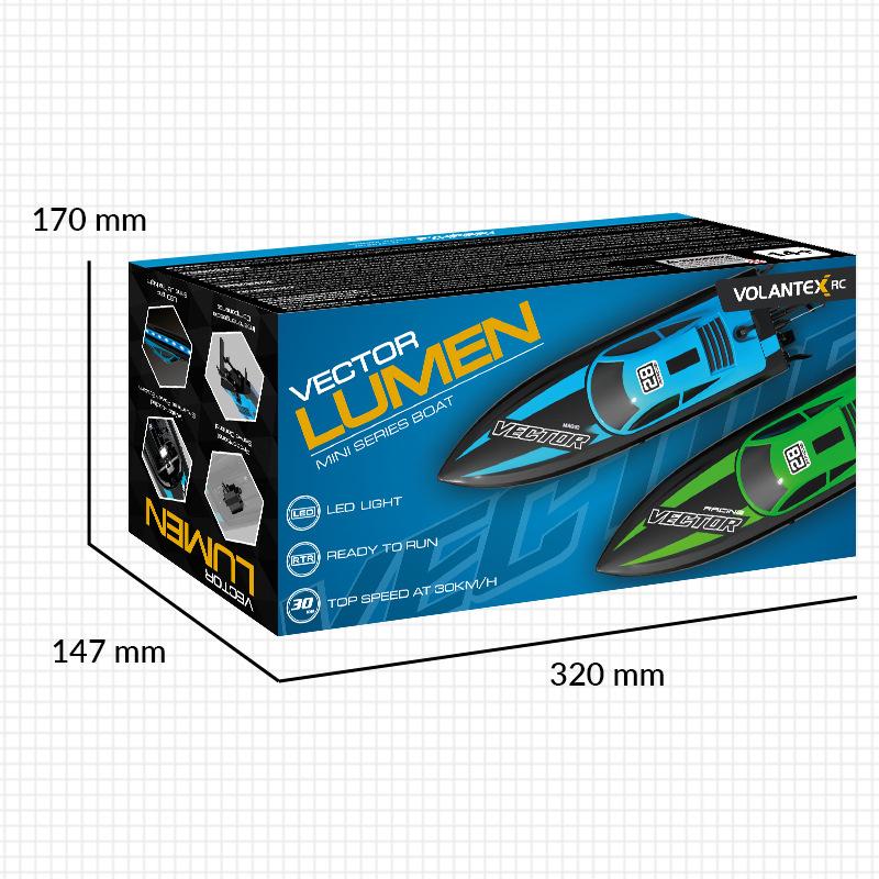VOLANTEXRC Vector 795-6 High Speed RC Boat With Cool Lights