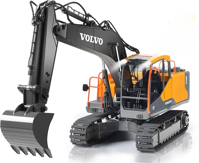 Double E Volvo 1:16 3 in 1 Attachment Remote Control Excavator