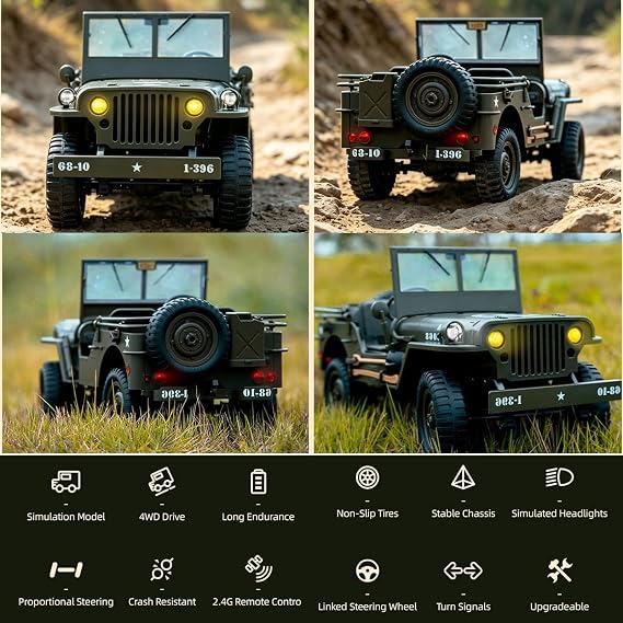 C8815 1:10 4WD Military RC Rock Crawler
