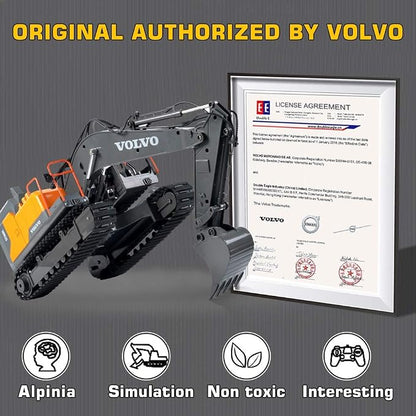 Double E Volvo 1:16 3 in 1 Attachment Remote Control Excavator
