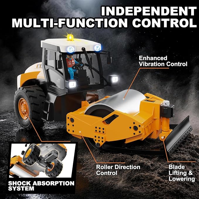 YG131 1:50 RC Road Roller With Metal Blade