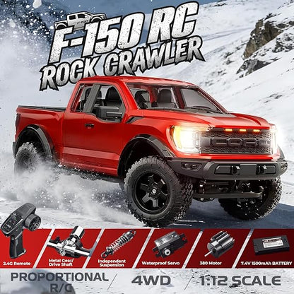 F150 1:12 4WD Off-Road RC Pickup Truck with LED Lights
