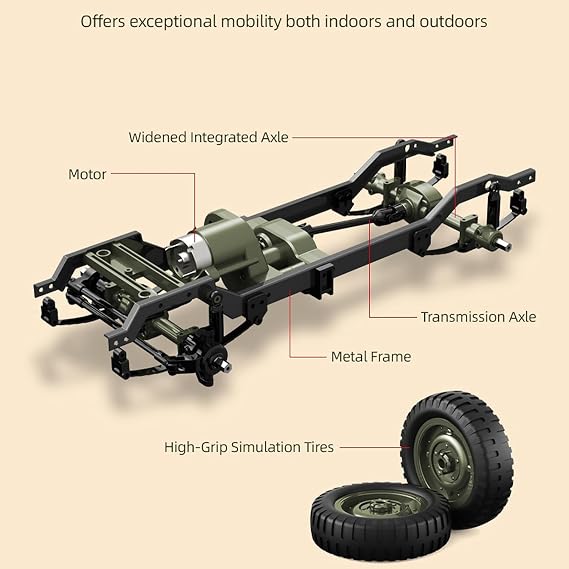 C8815 1:10 4WD Military RC Rock Crawler