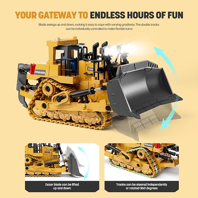 1:20 ABS Plastic RC Bulldozer