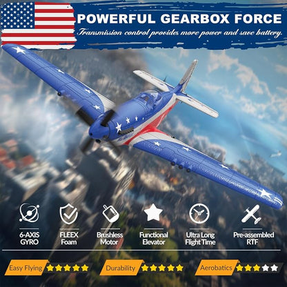 VOLANTEXRC P51 Mustang 4 Channel RC Airplane