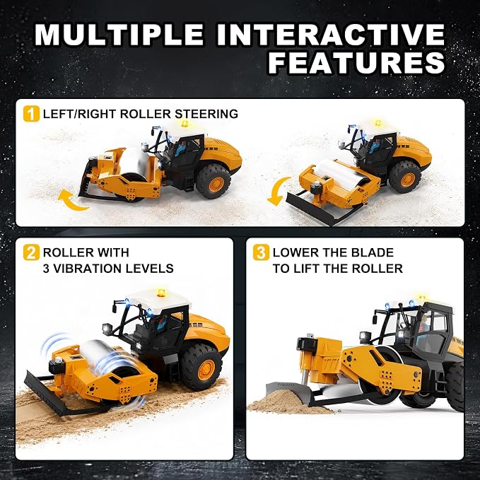 YG131 1:50 RC Road Roller With Metal Blade