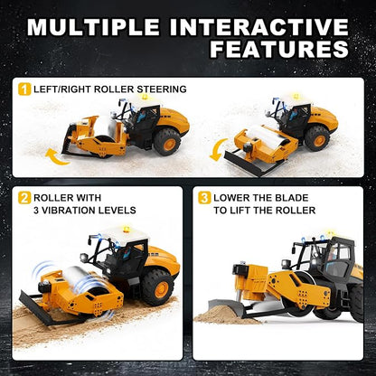 YG131 1:50 RC Road Roller With Metal Blade