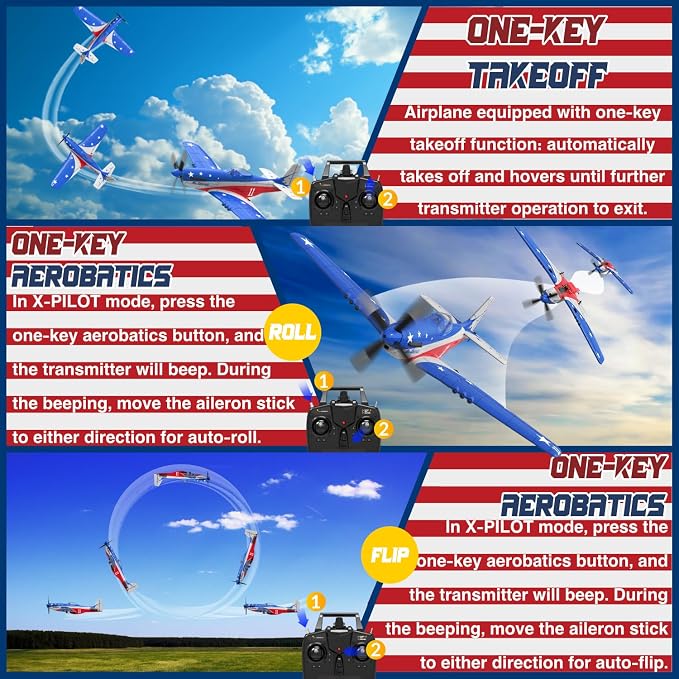 VOLANTEXRC P51 Mustang 4 Channel RC Airplane
