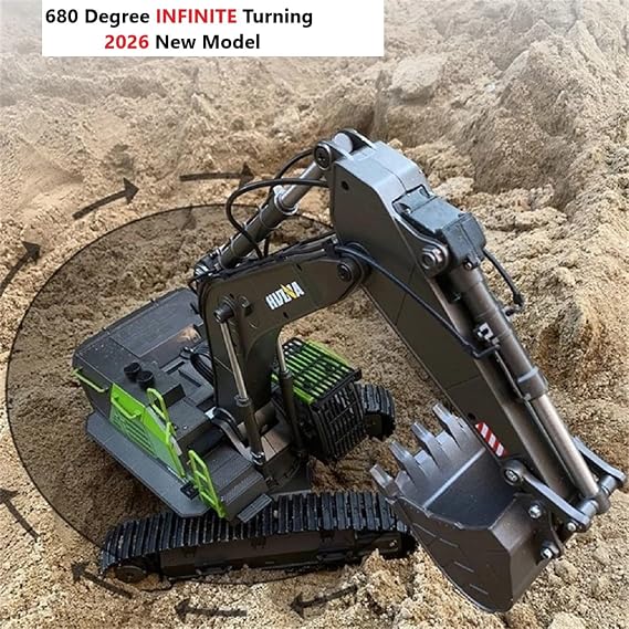 HUINA 1593 1:14 28 Channel Full-Function RC Excavator