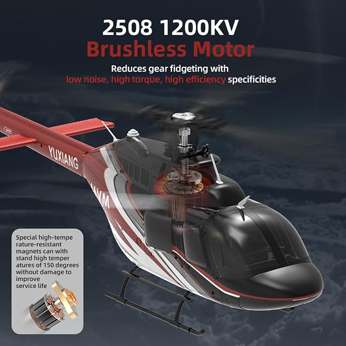 F08 1:27 Bell 206 6CH Pro RC Helicopter
