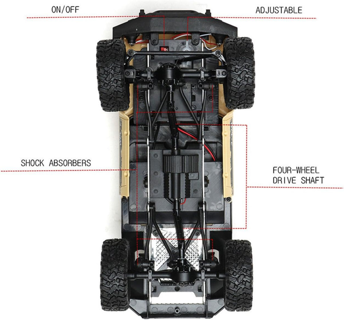 C24 1:16 4WD RC Rock Crawler Pickup Truck