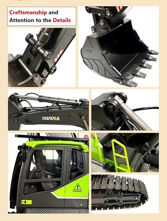 HUINA 1593 1:14 28 Channel Full-Function RC Excavator