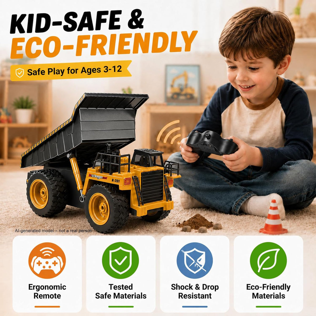 1:18 4WD Remote Control Dump Truck