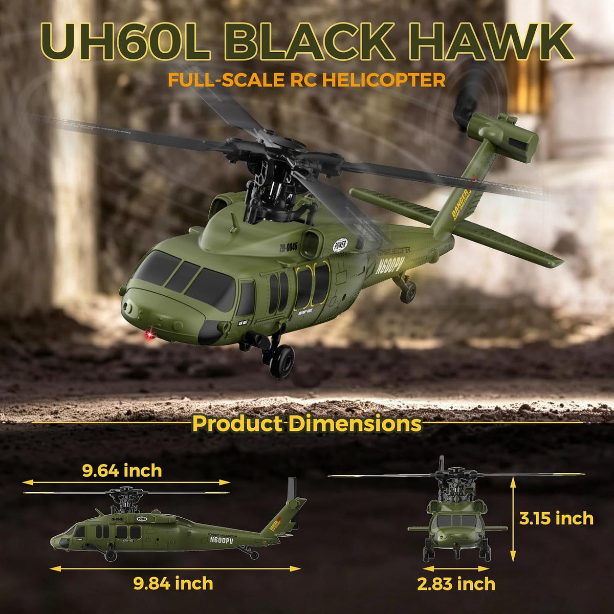 RCxSUV UH60L Blackhawk RC Helicopter