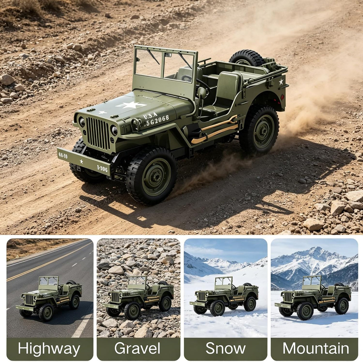 C8815 1:10 4WD Military RC Rock Crawler