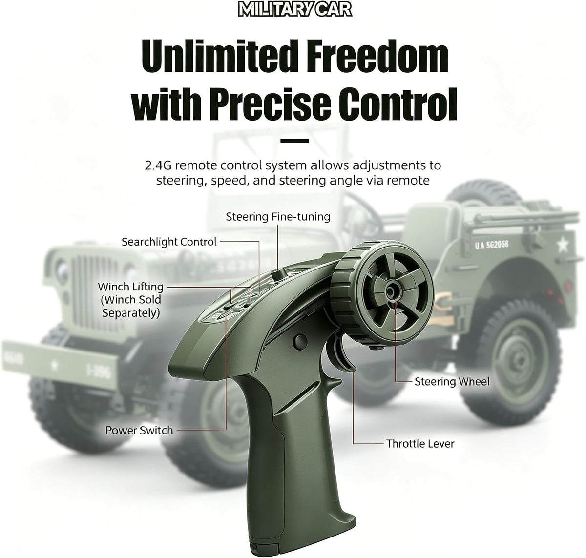 C8815 1:10 4WD Military RC Rock Crawler
