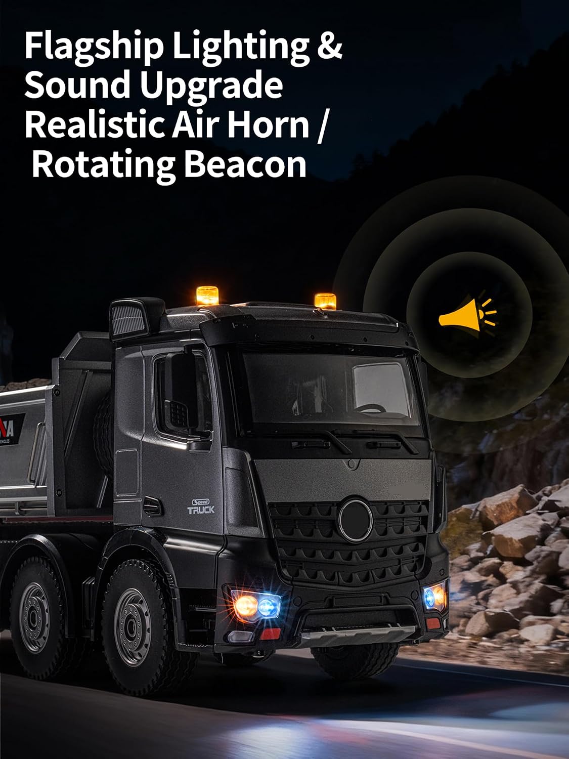 Huina 1536 Pro 1:14 8WD 21 Inch Alloy RC Dump Truck