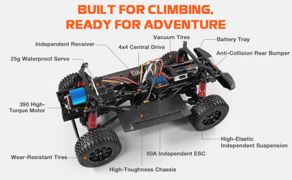 MN128 1:12 4WD Off Road Brushed RC Rock Crawler