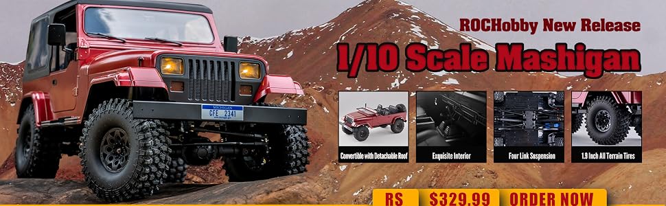 1:10 Mashigan 4WD RC Rock Crawler