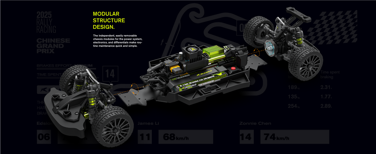 RLAARLO XTS-P12 1:12 Brushless RC Rally Car