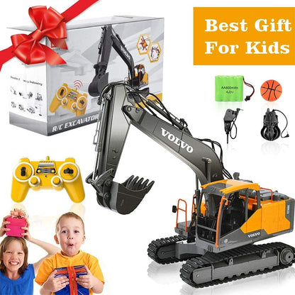 Double E Volvo 1:16 3 in 1 Attachment Remote Control Excavator
